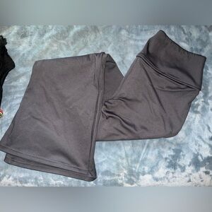 Grey Yoga Pants Flare Bottoms